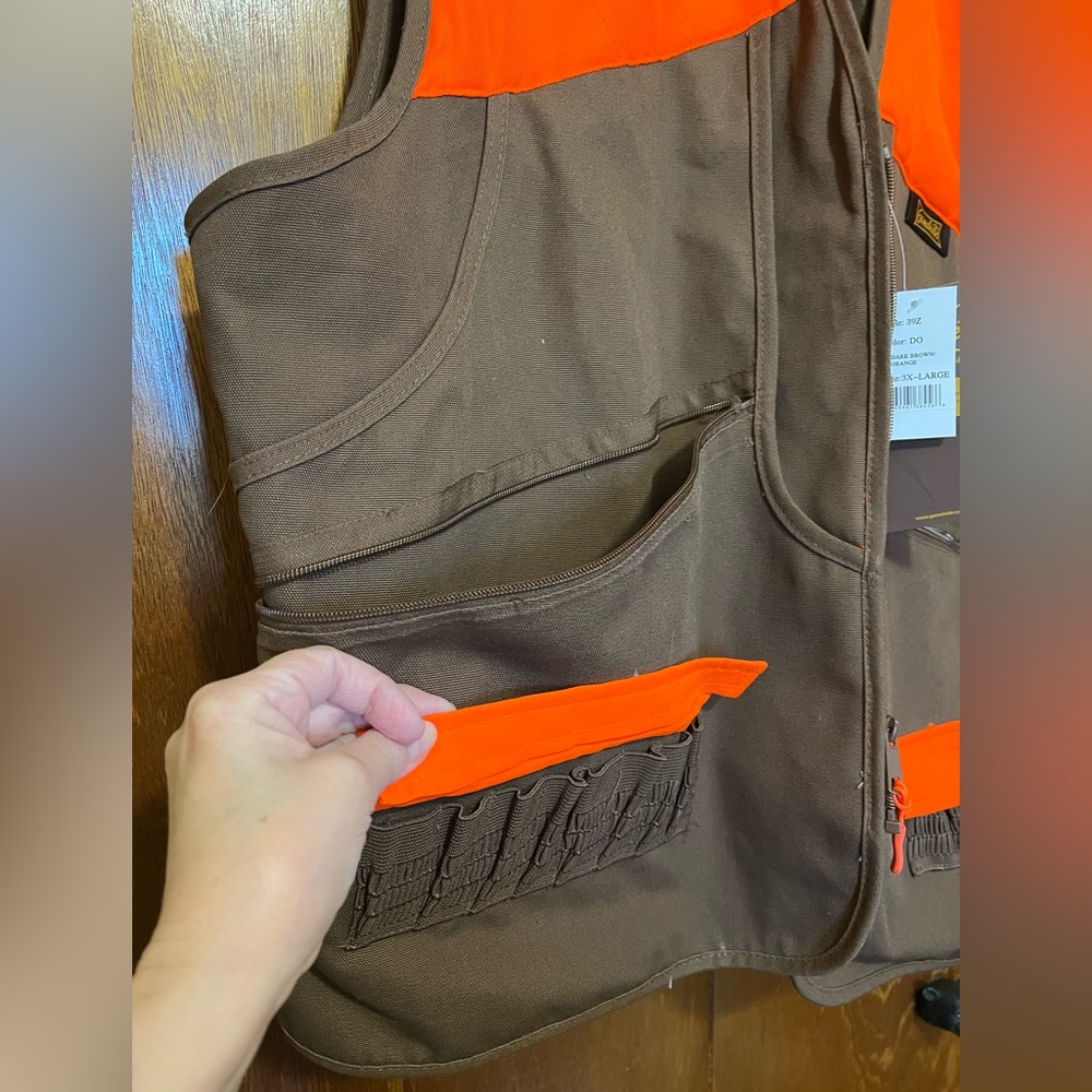 Gamehide Lightweight Dove & Upland Vest Dark Brown/Blaze Orange - Picture 7 of 16